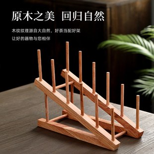 茶饼架多层实木收纳架展示架普洱架子茶具配件茶托架子茶砖架