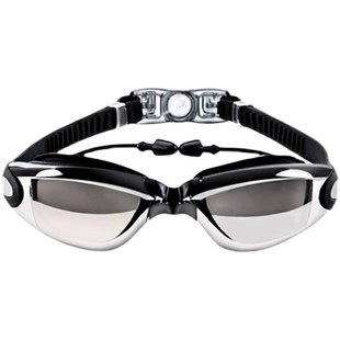 德国泳镜高清防雾防水男女士通用大框专业平光近视游泳电镀眼镜