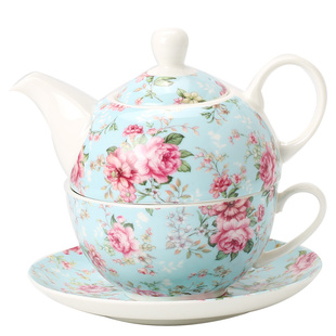 那些时光 一壶一杯韩式子母壶一人饮茶壶茶具套装 陶瓷花茶壶茶杯