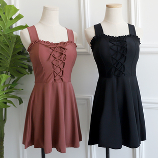 泳衣女分体裙式大胸大罩杯D-E钢托聚拢遮肚显瘦保守大码温泉泳装