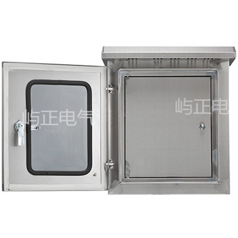 户外不锈钢双层门配电箱室外防雨仪表控制箱工程设备监控电箱定做