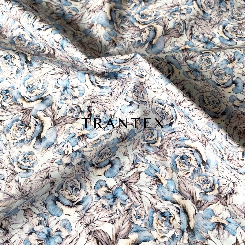 100支长绒棉轻薄复古印花全棉纯棉手工DIY服装连衣裙布料面料冰玫