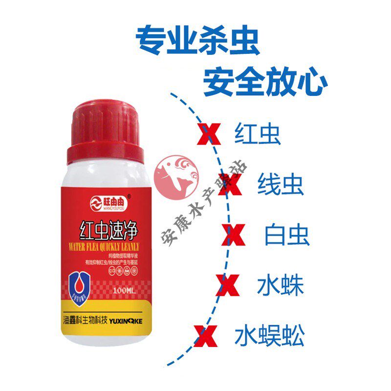 红虫一泼灵水产养殖杀虫剂杀红虫线虫白虫速净水蜈蚣水蛛杀星鱼药