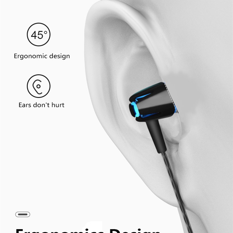 推荐Wired Headphones 3.5mm Bass Stereo Music Earbuds Sports