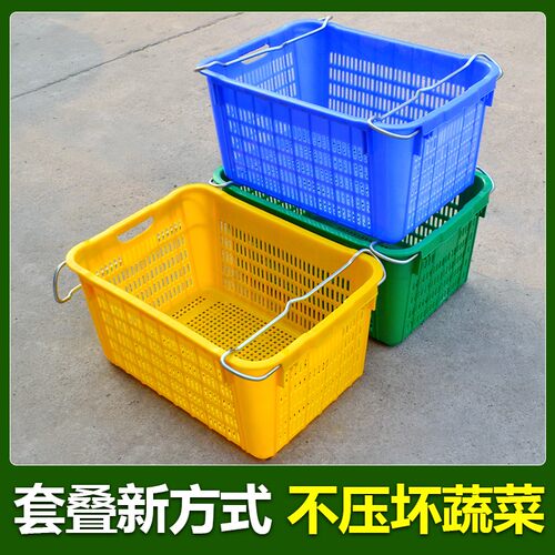 现货周转箱配货箱生鲜运输箱箩塑料筐周转筐服装筐特大筐蔬菜筐铁