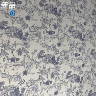 新时尚印花真丝绒芙蓉麻雪纺珠夏季面料春秋小清新碎花连衣裙新品
