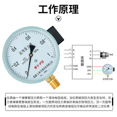 新品YTZ-150远传压力表0-1.6-2.C5MPa变频器恒压供水专用0-10V水