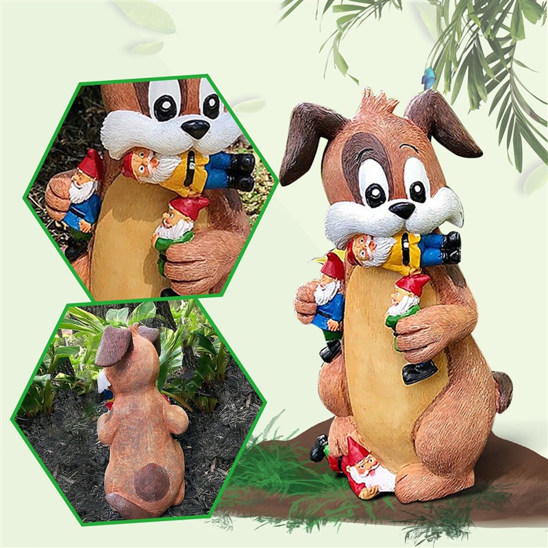 速发Decoartion Dog Funny Resin Figurines Naughty Garden Gnom