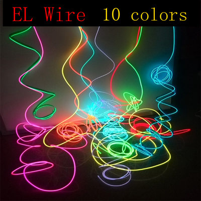 推荐1M Neon EL wire  Light Dance Party Decor Light Neon LED