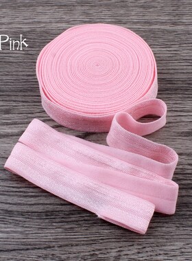 50yards/lot 15MM Wide Solid Fold Over Elastic Hair Ties  Hai