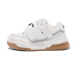 面包鞋男女款小白鞋厚底百搭魔术贴6CM隐形内增高运动休闲滑板鞋