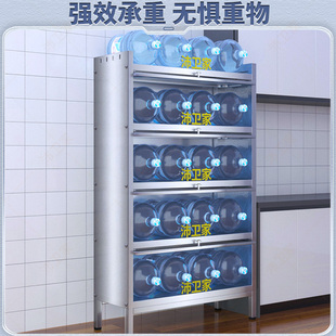 不锈钢厨房橱柜j家用带门置物柜靠墙多功能餐边柜放锅碗柜子储物