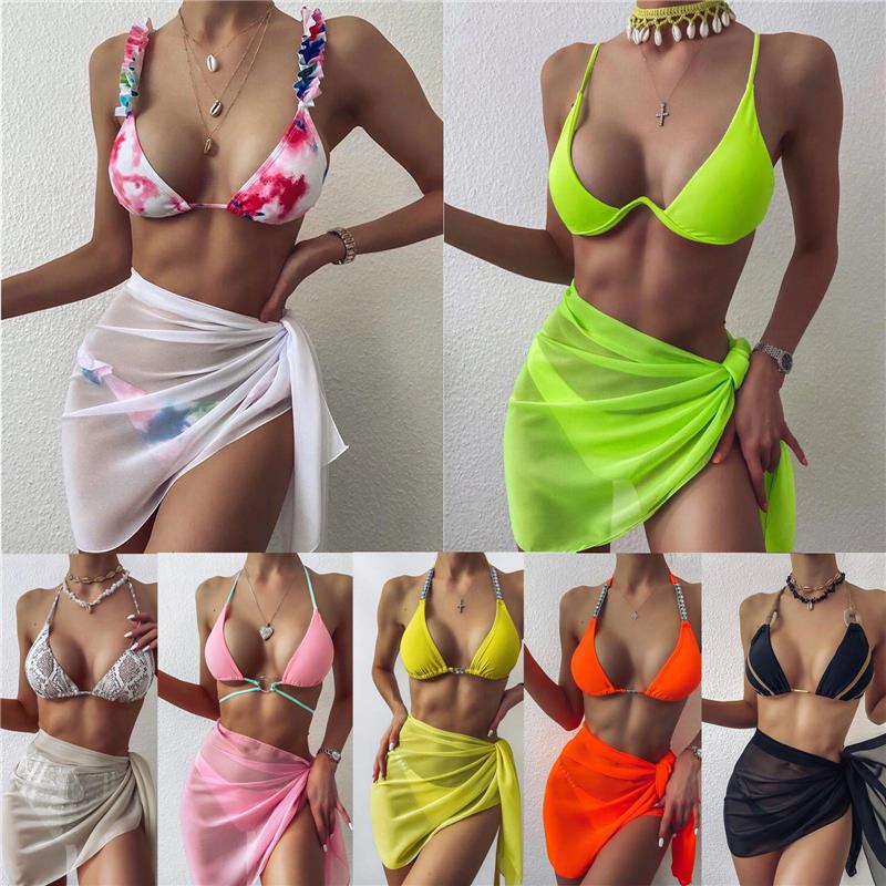 SChiffon sBeach Cover UpVAL Wrap Skirt WomenP arong Swimwear