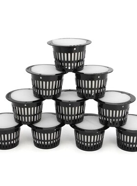 10Pcs Mesh Pot Net  Basket Hydroponic System Garden Plant Gr