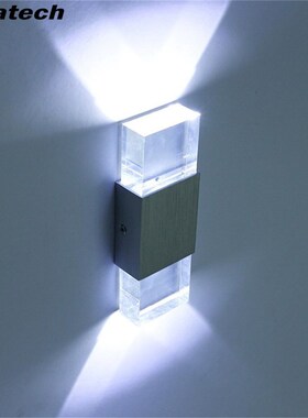 Modern Style 2W/ 6W Square Alunum LED Wall Lamp Light Acryli