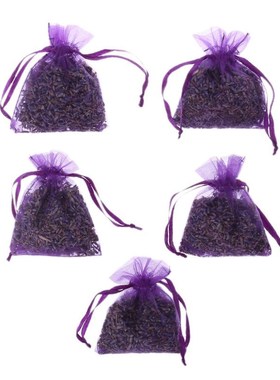 5Pcs Real Lavender Organic Dried Flowers Sachets Buds Bag Fr