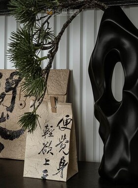 新中式样板间摆件书房书柜装饰品高级感茶室软装搭配组合茶具套装