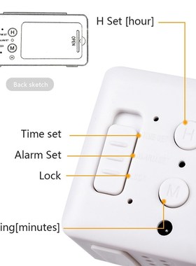 LED Display Alarm Clock Digital LED Electronic Time Temperat