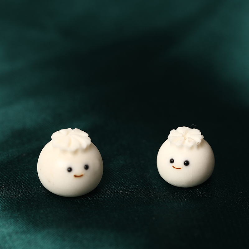 速发鹿角根付雕刻烧麦手捻星月手串配珠手机钥匙链可爱文玩配