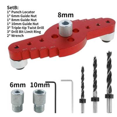 Verticcal Pocket Hole Jig Woodworking Drilling Locator Self