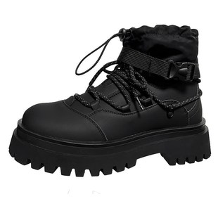 马丁靴男女款高帮夏季2024厚底户外工装靴露营中帮靴子登山鞋短靴