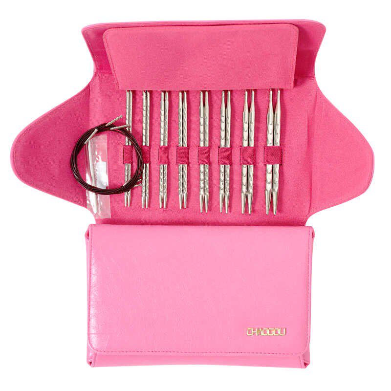 潮钩牌可拆卸方针循环针可换头棒针毛衣针环形针套针手工编织工具