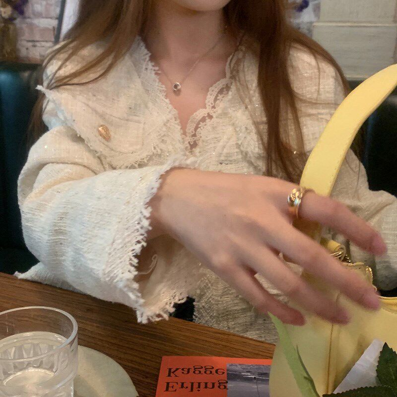 小衫v领蕾丝打底衫女2024春夏新款内搭小个子Q衬衫洋气雪纺衫上衣