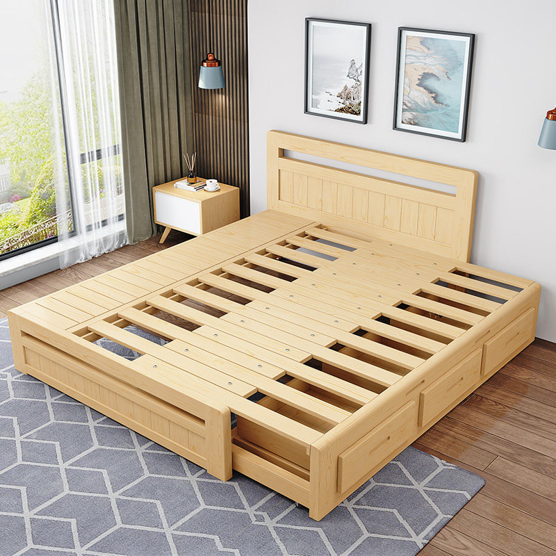 实木推拉沙发床多功能折叠榻榻米伸缩床小户型拼接坐卧两用抽拉床,住宅家具,沙发床,淘宝优惠券,粉丝福利购,淘宝优惠卷