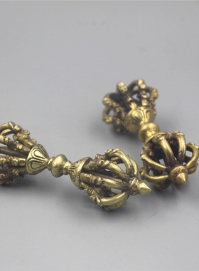 法器尼泊尔纯手工纯铜九掉金不股色刚杵金刚镢拉萨发货