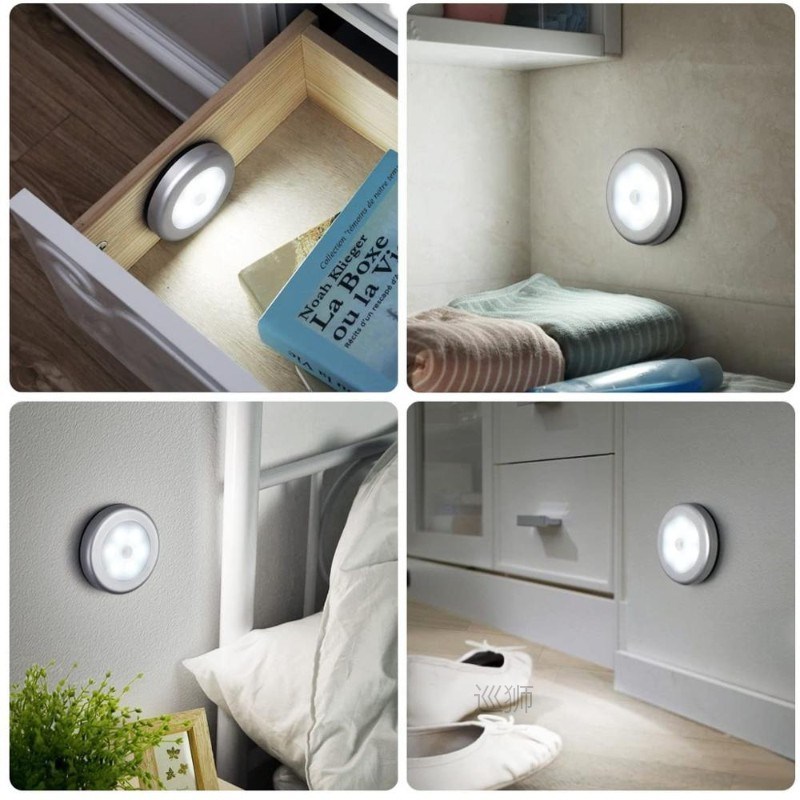 6PCS PIR Sensor Night Lights 6LEDs Infrared Motion LED Bulb