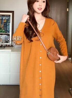 孕妇连衣裙春装长袖韩版显白春天外出宽松减龄中长款休闲显瘦百搭