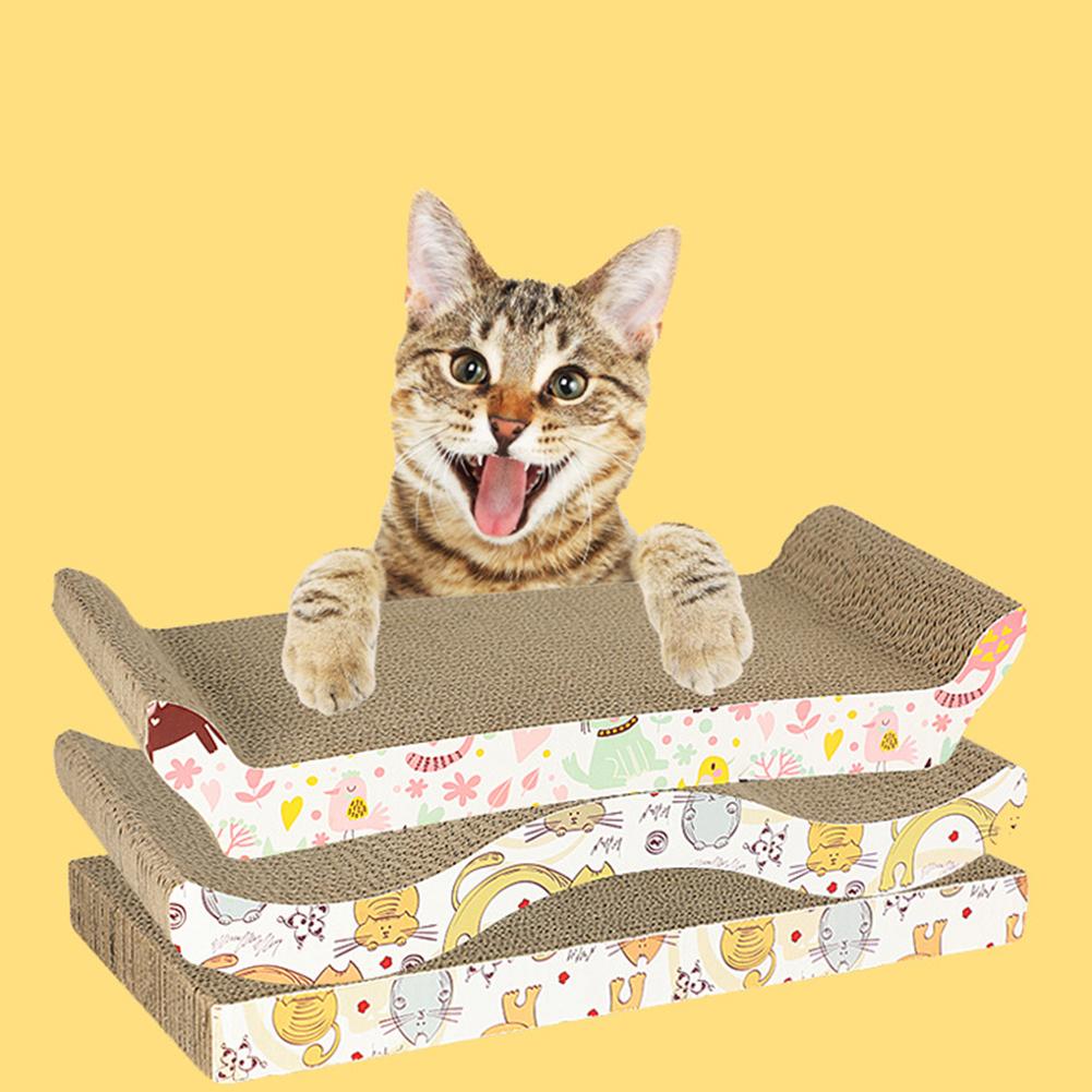 速发Pet Cat Kitten Toys Cat Scratching Board Pad Corrugate P