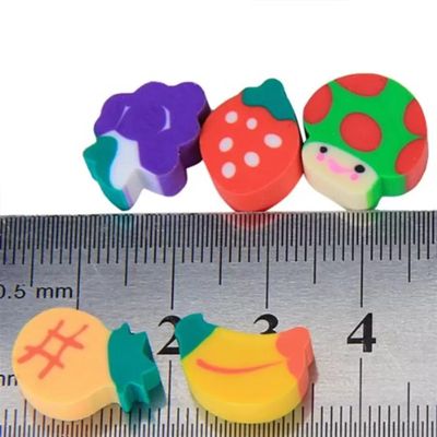 速发100Pcs Cute Fruit Cuisine Shape Rubber Eraser Student