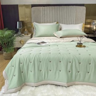 夏季 被子双人春秋被芯可机 空调被夏凉被四件套单人冰丝夏a天薄款