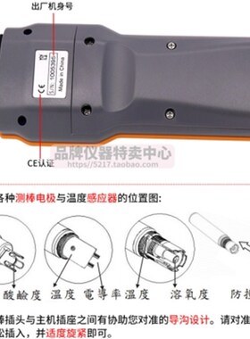 网红衡欣 86031 溶氧仪DO计电导率仪盐度计PH计水产养殖养虾测水