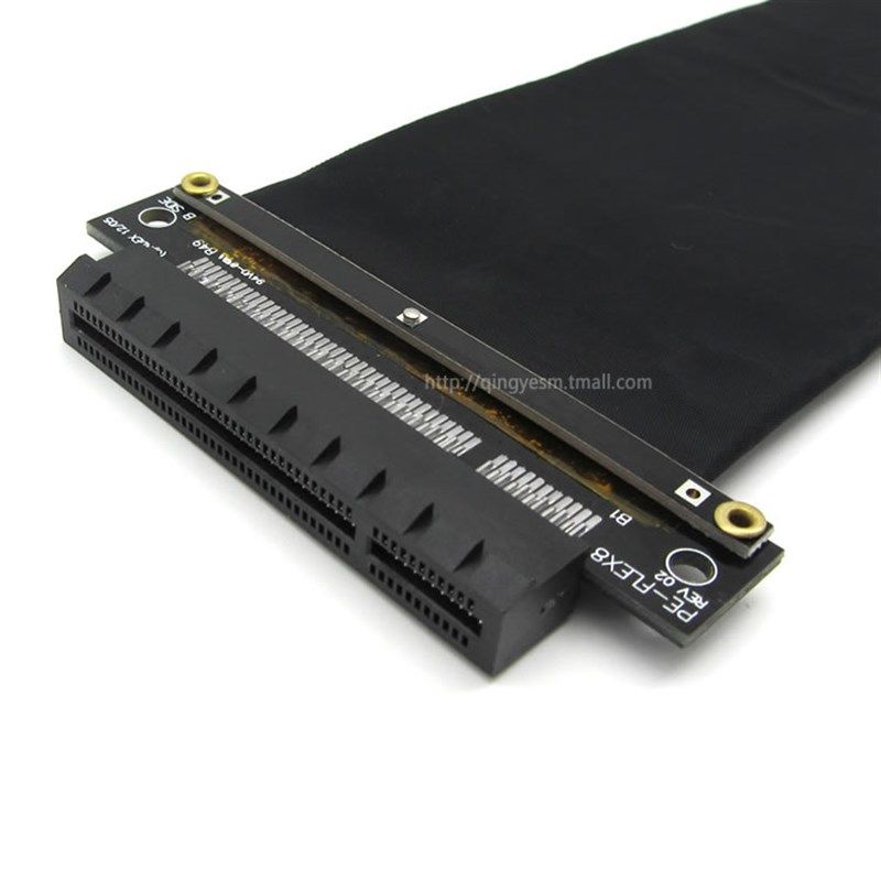 x8pci-e8x延长线双层屏蔽转接线软排线pciex8延长线pcie延长线x8