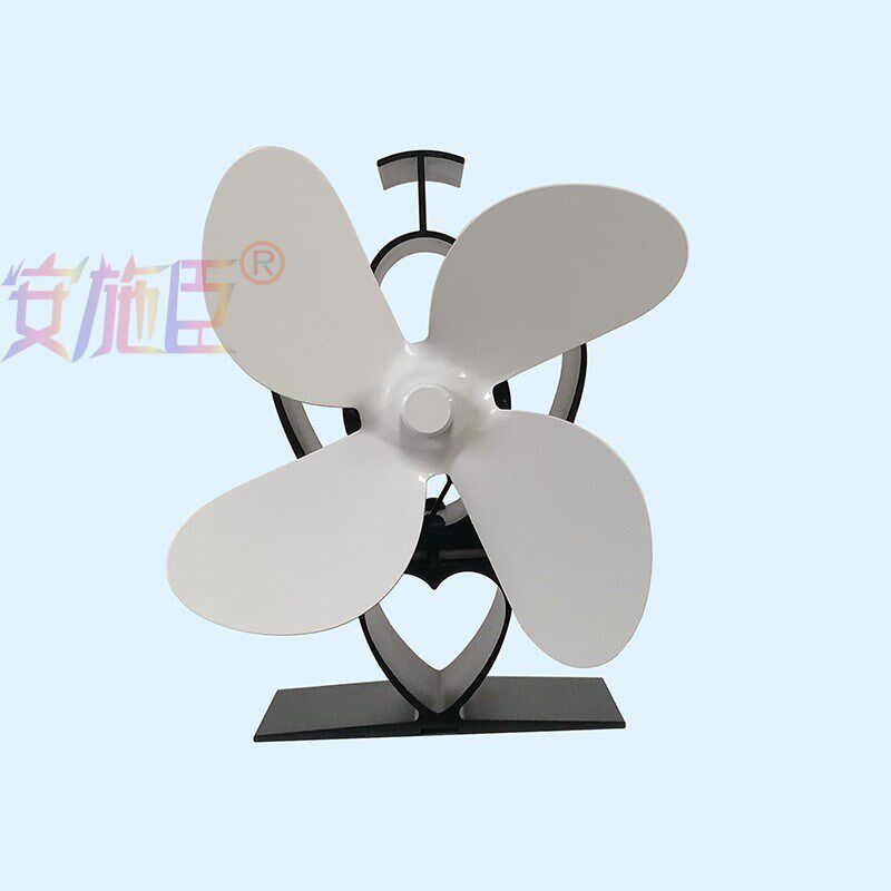 壁炉风扇丰臣千石热能热力发电风扇爱心元宝炫瓷白中国红大扇叶