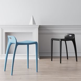 钻熟胶塑料矮靠背学生书桌椅子朔料凳子家用坐高40cm厘米公分高加