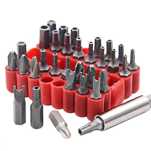 33pcs Security Tamper Proof Bit Torx Hex Star Spanner Tri Wi