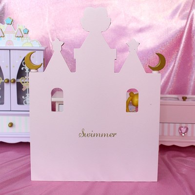 swimmer城堡首饰收纳盒 木质少女心宿舍桌面装饰饰品收Z纳柜整理