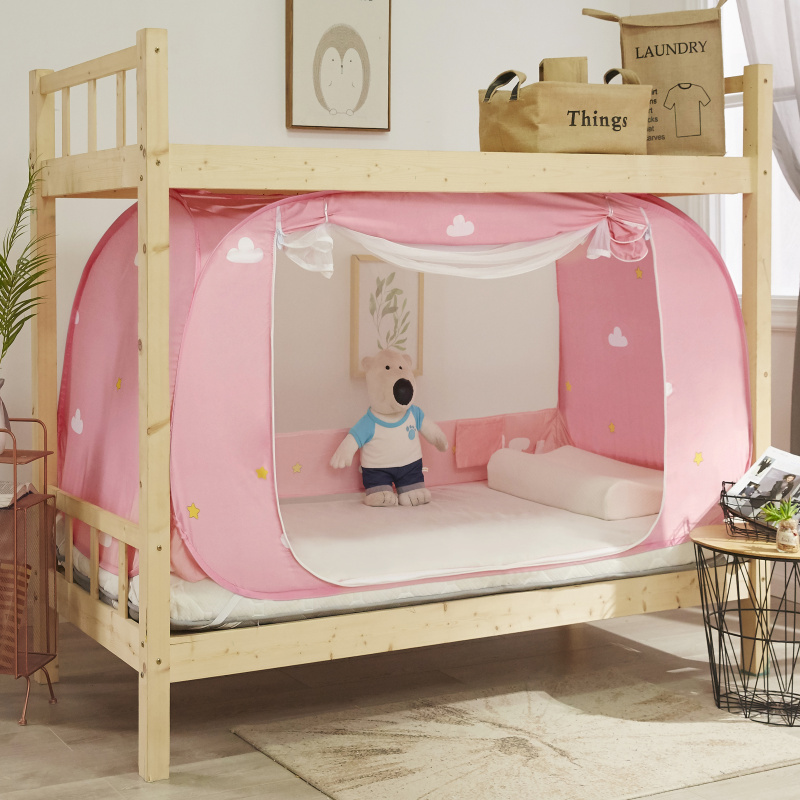 免安装学生宿舍上下铺床帘蚊帐一体式G高低床铺夏季蚊帐遮光寝室