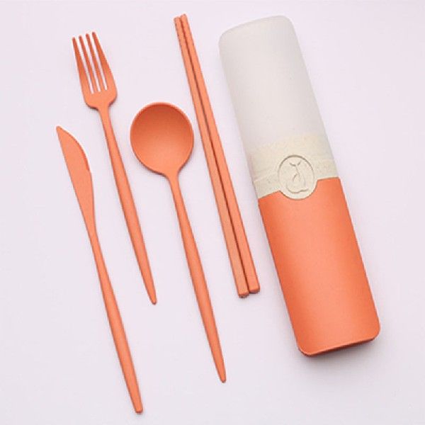 推荐Portale Reusale Spoon Fork Travel Picnic Chopsticks Whea