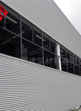 0.8mm厚银灰色新建厂房外墙板 35-130-780型大波浪板