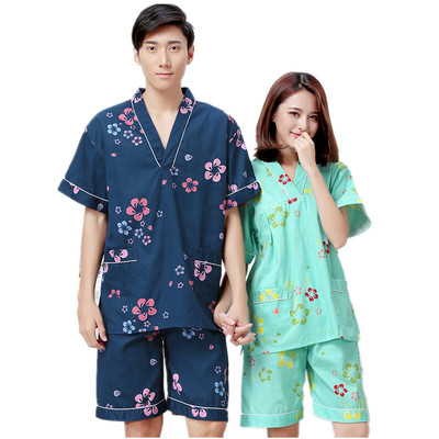 新款斜纹情侣吸汗透气汗蒸服全D棉家居浴服成人大码桑拿服