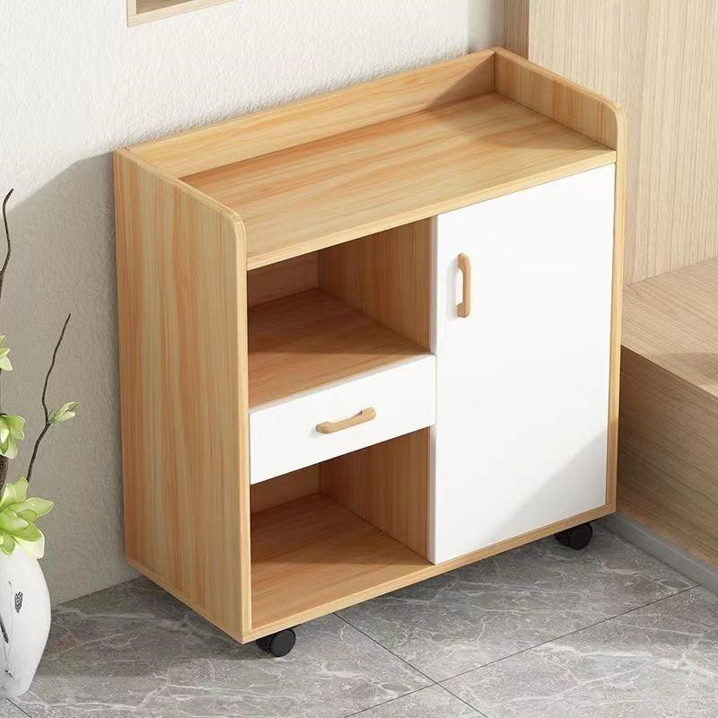 茶水柜家用储物柜移动带轮小茶几餐边柜微波炉厨房橱柜碗柜收纳柜