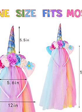 现货Little Worldk 3 Pack Unicorn Headband Unicorn Party Supp