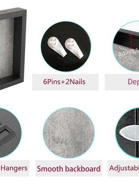 White Backboard 8x10 Shadow Box Display memorabilia Frame  H