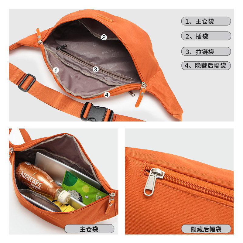 大容量手机腰包女休闲斜挎包牛津布胸包单肩小背包潮流运动包包夏,箱包皮具/热销女包/男包,通用款女包,淘宝优惠券,粉丝福利购,淘宝优惠卷