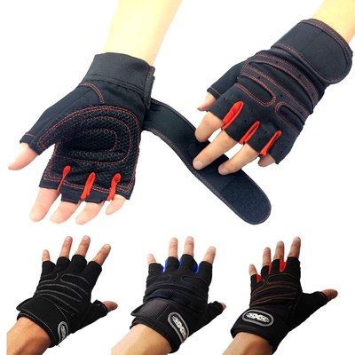 With Belt Body Building Fitness Gym Gloves Crossfit Weight L