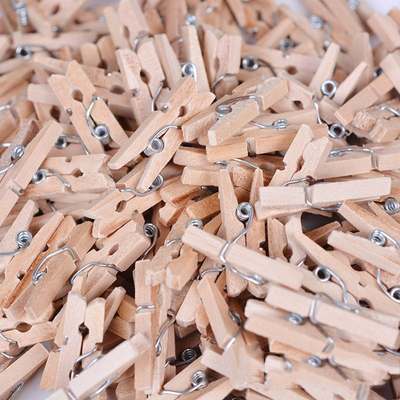 推荐100PCS/Lot Wooden Clothes Pegs Mini Clothespins Solid Wo